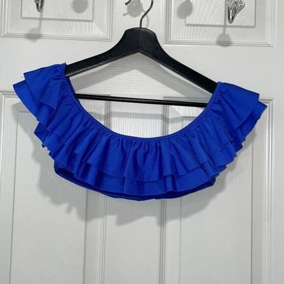 Lovers + Friends Monaco Off Shoulder Ruffle Bikini Top Sz XS - Picture 2 of 5